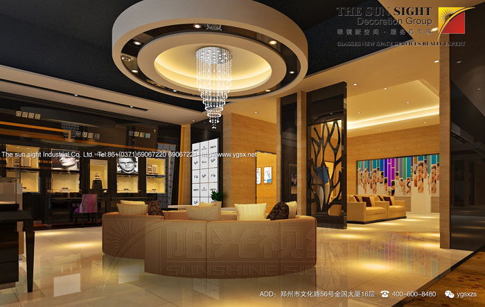 廣東江門眼鏡店休息區(qū)設計效果圖