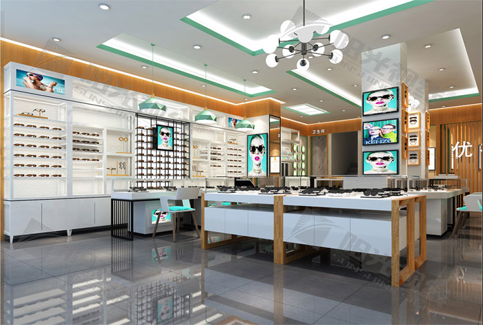 眼鏡店裝修公司，眼鏡店裝修設(shè)計(jì)，眼鏡展柜，眼鏡店裝修效果圖