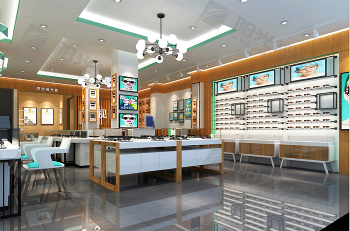 眼鏡店裝修公司，眼鏡店裝修設(shè)計(jì)，眼鏡展柜，眼鏡店裝修效果圖