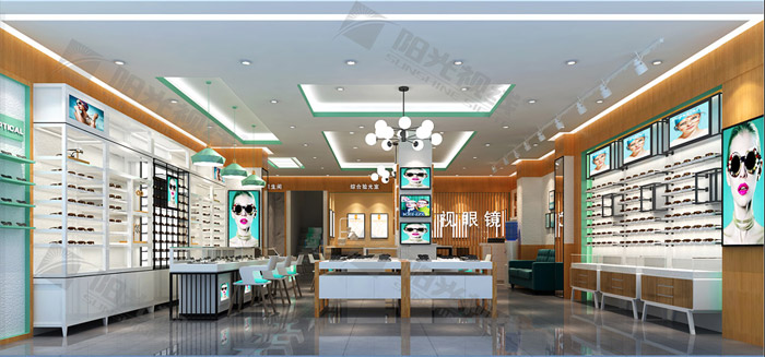 眼鏡店裝修公司，眼鏡店裝修設(shè)計(jì)，眼鏡展柜，眼鏡店裝修效果圖