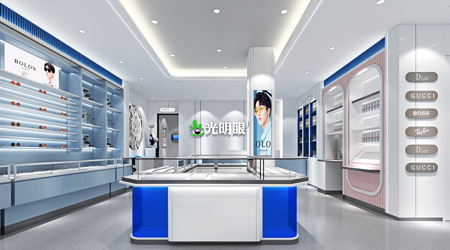 光明眼鏡店裝修效果圖